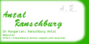 antal ranschburg business card